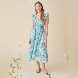Hill House La Coqueta Hydrangea Watercolor Dress